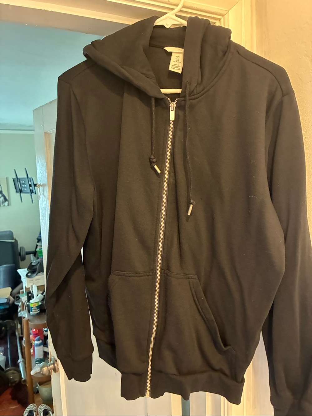 H&M Black Men's Zip-Up Hoodie